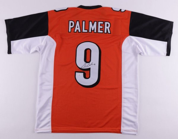Carson Palmer Autographed Signed Bengals Jersey (JSA COA) Cincinnati's 3 Pro Bowl Q.B.