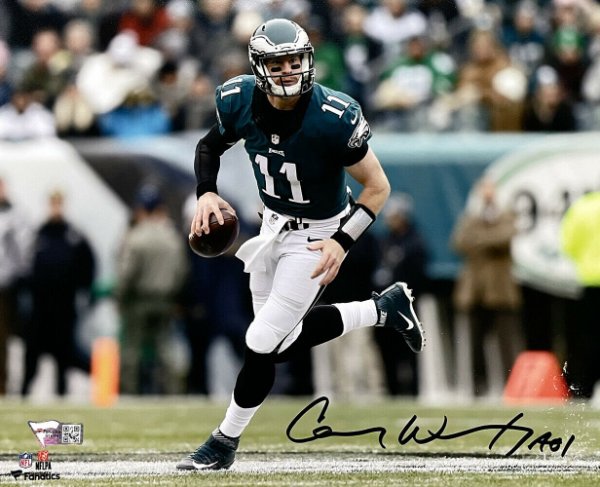 Carson Wentz Philadelphia Eagles ProQuotes Photo Size: 9 x 11 Framed