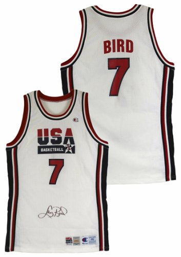 Celtics Larry Autographed Signed Bird Game Worn 1992 Dream Team Champion Jersey Beckett