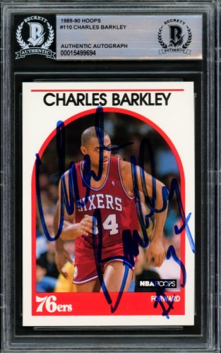 Charles Barkley Phoenix Suns Autographed Black Spalding Replica