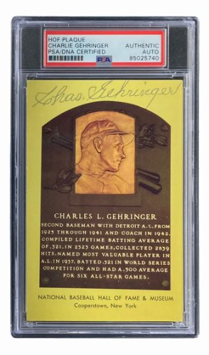 Charlie Chas Gehringer Signed M&N Detroit Tigers Jersey, PSA