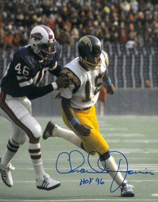 Charlie Joiner Autographed Signed San Diego Chargers 8x10 Photo HOF 96  (white jersey vs Bills)