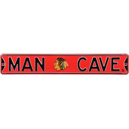 Chicago Blackhawks Man Cave Authentic Street Sign