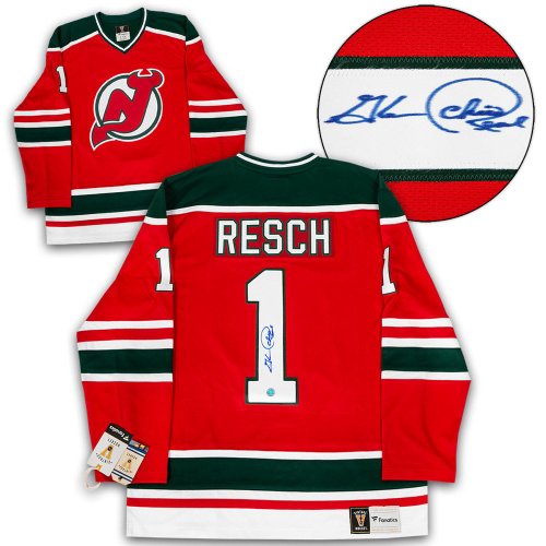 Chico Resch New Jersey Devils Autographed Signed Retro Fanatics Jersey