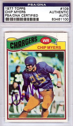 Chip Myers Autographed Signed 1977 Topps Card #109 Cincinnati Bengals PSA/DNA