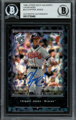 2003 Upper Deck Chipper Jones Braves Game Used Jersey Baseball Card #BSM-3  at 's Sports Collectibles Store