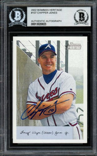 2003 Upper Deck Chipper Jones Braves Game Used Jersey Baseball Card #BSM-3  at 's Sports Collectibles Store
