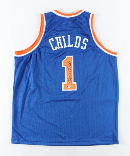 Chris Childs Signed Knicks Jersey (PSA COA) New York Point Guard
