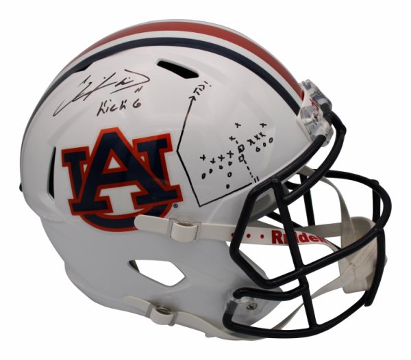 Chris Davis Jr Signed Auburn Custom Blue Jersey with “Kick Six” Inscription  – Radtke Sports