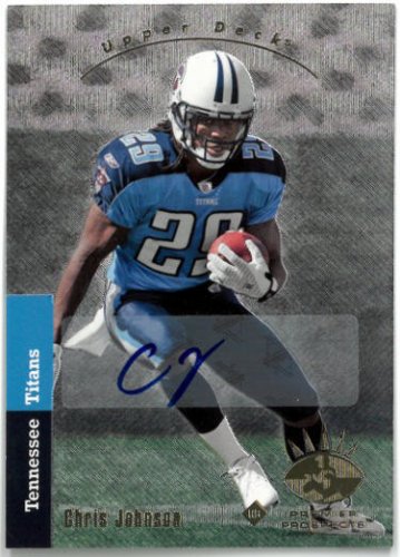 Chris Johnson Signed Tennessee Titans Logo Football (JSA) — RSA