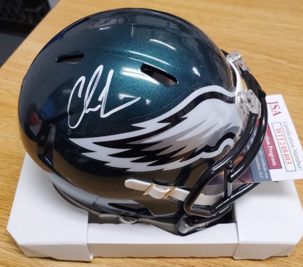 Chris Long Signed Philadelphia Eagles 11x14 Underdog Mask