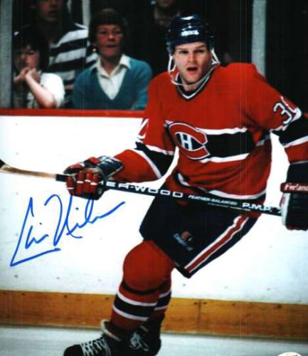 Chris Nilan Signed Photo Card NHL Montreal Canadiens Bruins Hockey Legend  RAD