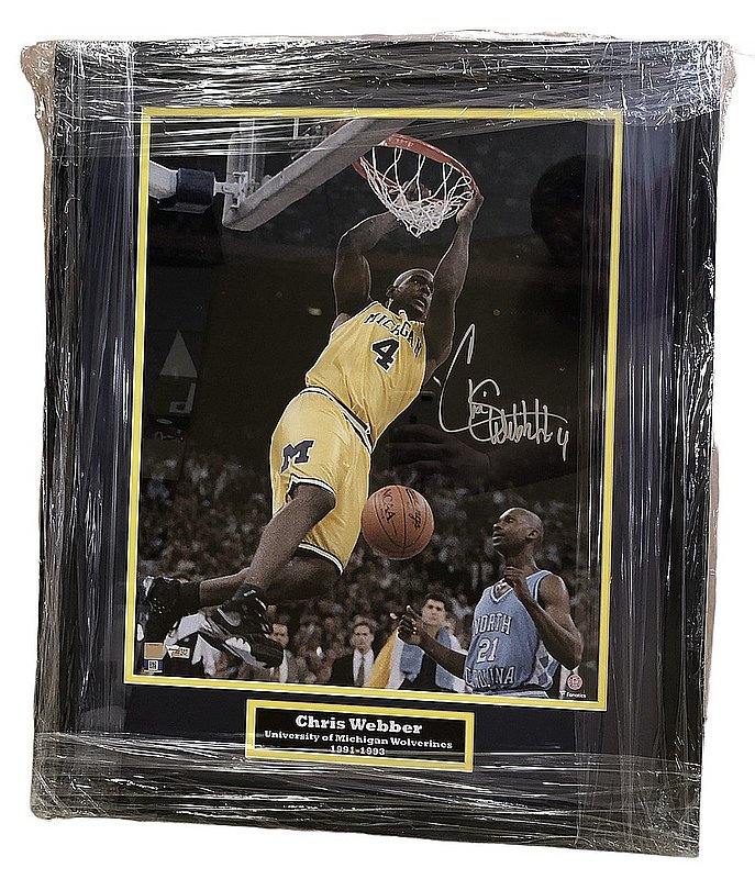 Chris Webber Michigan Wolverines Autographed White Panel Basketball