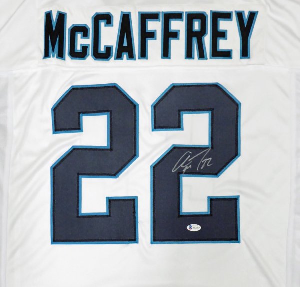 Framed Autographed Christian McCaffrey 33x42 Carolina Black Jersey Bec –  Super Sports Center