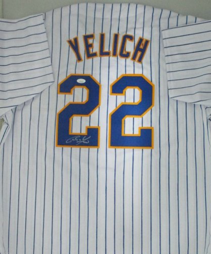 Christian Yelich Autographed Milwaukee Custom Yellow Baseball Jersey - JSA  COA