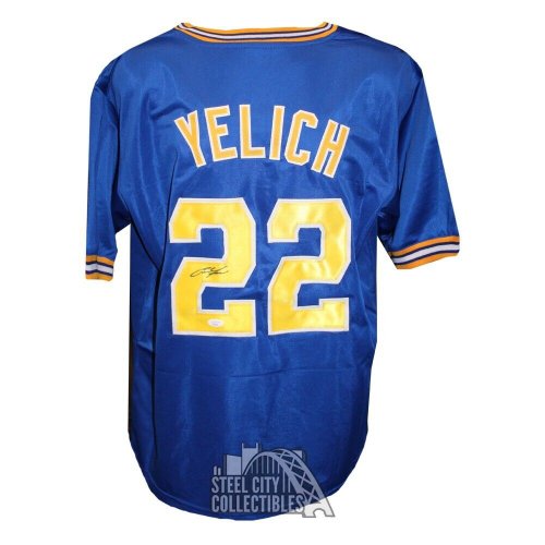 Christian Yelich Autographed Signed Milwaukee Custom Blue Baseball Jersey - Beckett