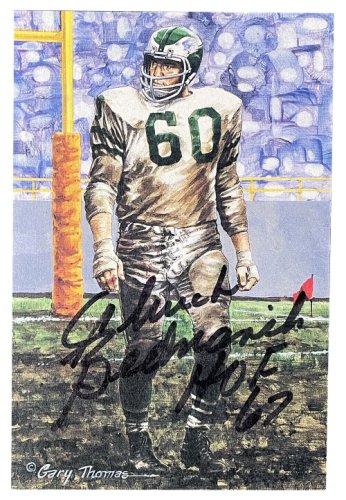 Chuck Bednarik Autographed Signed Philadelphia Eagles 1992 Hall Of Fame Card HOF 67 Beckett