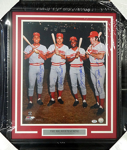 Cincinnati Reds Big Red Machine Autographed Signed Framed 16x20