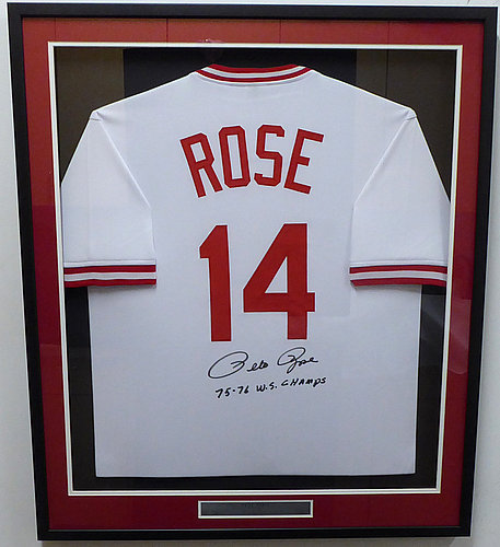 pete rose autographed jersey
