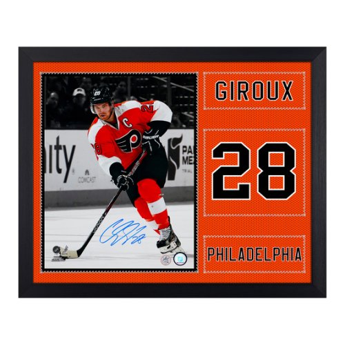 Autographed/Signed Claude Giroux Philadelphia Black Hockey Jersey PSA/DNA  COA