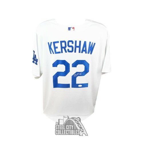 Clayton Kershaw Autographed Replica White Dodgers Jersey