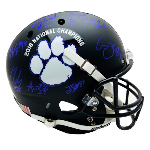 Clemson Tigers 2018 Natl. Champions Autographed Signed Black Schutt Full Size Replica Helmet (Christian Wilkins, Dexter Lawrence, Clelin Ferrell, Austin Bryant, Trayvon Mullen And More) - JSA Authentic