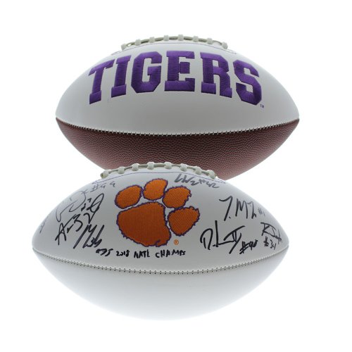 Clemson Tigers 2018 Natl. Champions Autographed Signed W/P Football (Christian Wilkins, Dexter Lawrence, Clelin Ferrell, Austin Bryant, Trayvon Mullen, Kendall Joseph And More) - JSA Authentic