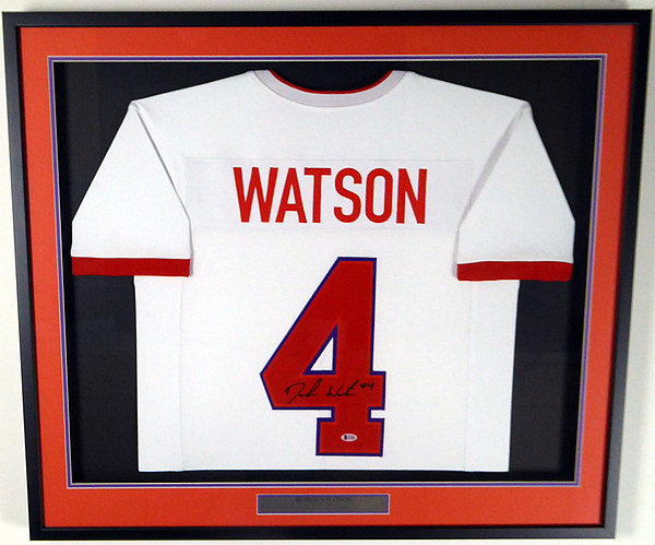 Clemson Tigers Deshaun Watson Autographed Signed Framed White Jersey Beckett Bas Authentic