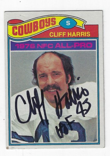 Cliff Harris Autographed/Signed Dallas Cowboys 8.5x5.5 Photo Folded As Is