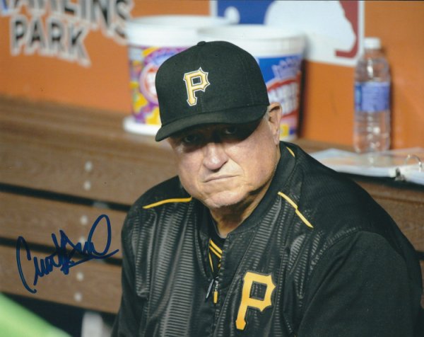 Autographed CLINT HURDLE 8X10 Pittsburgh Pirates Photo