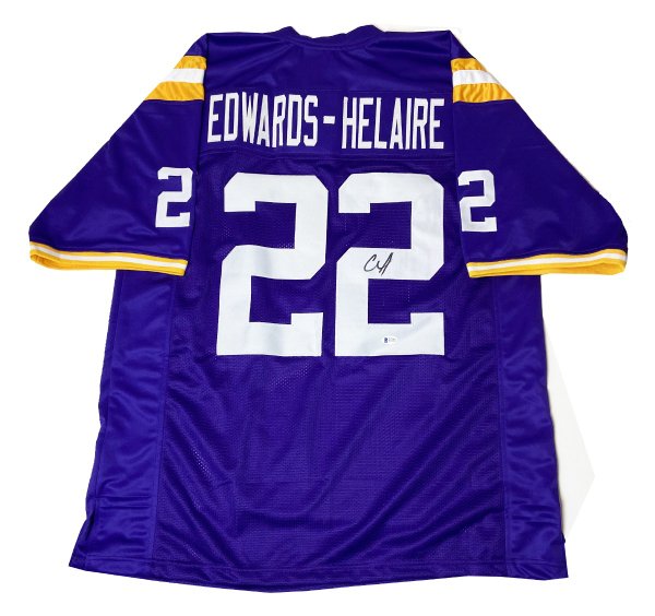 Clyde Edwards-Helaire Autographed Signed LSU Tigers Purple Jersey - BAS Authentic