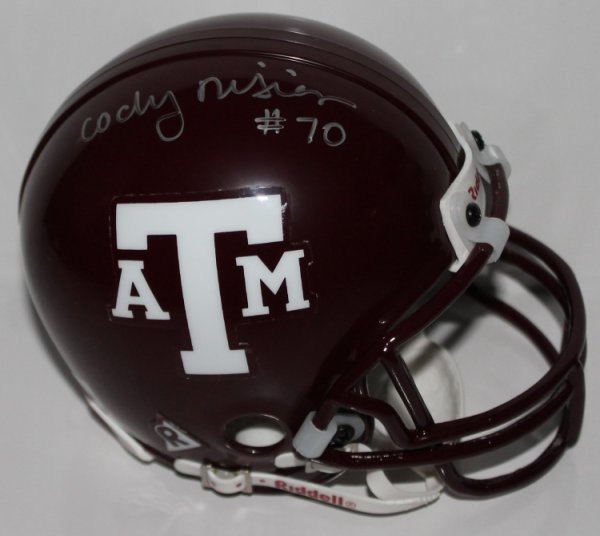 Cody Risien Texas A&M Aggies Autographed Signed Mini Helmet