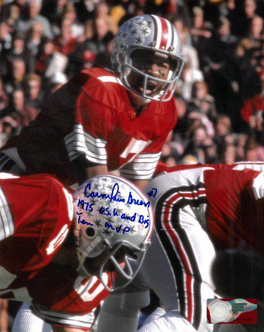 Cornelius Greene Autographed Signed 1975 Ohio State Buckeyes 8X10 Photo #7 OSU & Big Ten MVP (red jersey)