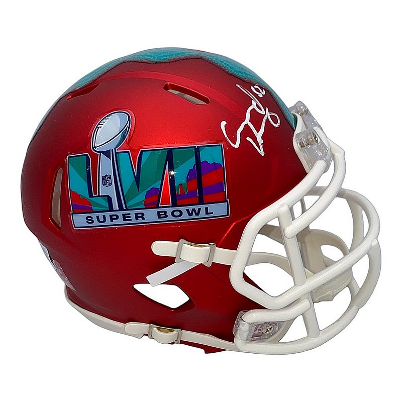 Creed Humphrey Autographed Signed Kansas City Chiefs Riddell Super Bowl  LVII Logo Matte Red Mini Helmet - Beckett Authentic