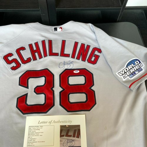 Curt Schilling Autographed Signed 2004 Game Used Boston Red Sox World Series Jersey JSA COA
