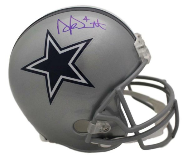 Dak Prescott Autographed Signed Dallas Cowboys Full Size Replica Helmet - JSA Authentic