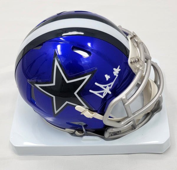 DAK PRESCOTT AUTOGRAPHED HAND SIGNED DALLAS MAVERCIKS FULL SIZE REPLICA ICE  ALTERNATE HELMET