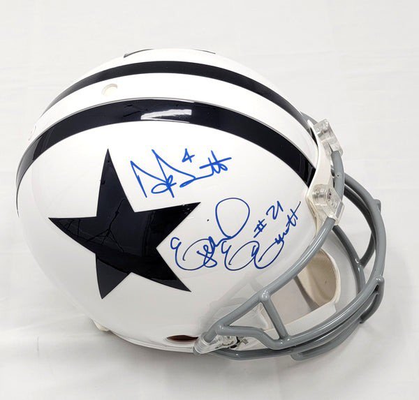 : Dak Prescott Dallas Cowboys Signed Autograph White Custom Jersey  JSA Witnessed Certified : Sports & Outdoors