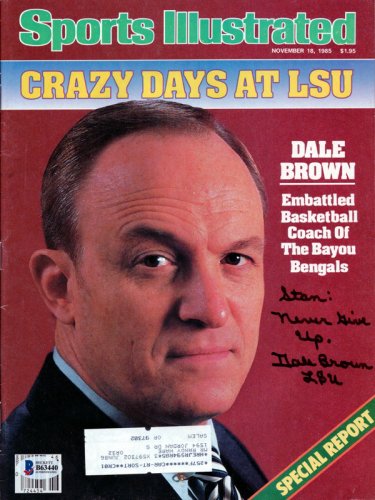 Dale Brown Autographed Signed Sports Illustrated Magazine Lsu Tigers To Stan Beckett Certified