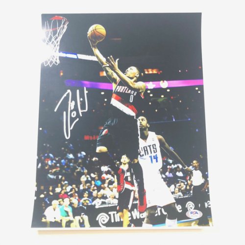 damian lillard autographed basketball