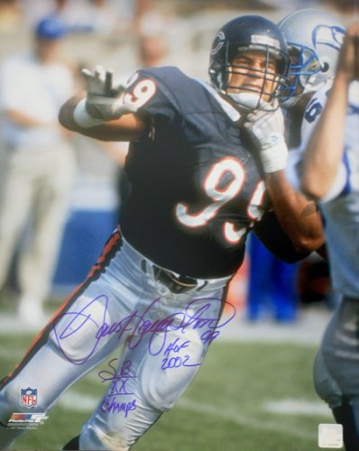 Dan Hampton Autographed Chicago Bears Goal Line Art Card Blue HOF 11547 –  Denver Autographs