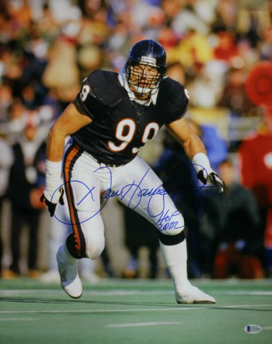 dan hampton signed football