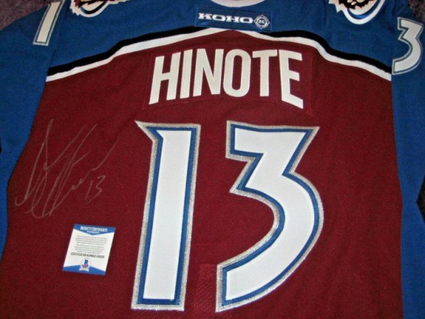 signed avalanche jersey