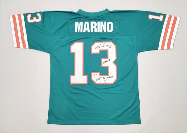 Dan Marino Autographed Miami Dolphins (Teal #13) Custom Jersey