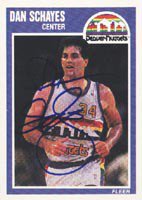 Dan Schayes Denver Nuggets 1989 Fleer Autographed Signed Card.  This item comes with a certificate of authenticity from Autograph-Sports.