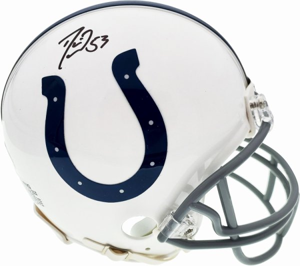 Darius Leonard Autographed Signed Indianapolis Colts Mini Helmet Beckett Beckett