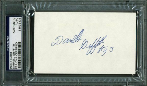 Darrell Griffith Autographed Signed Jazz Authentic 3X5 Index Card PSA Slabbed