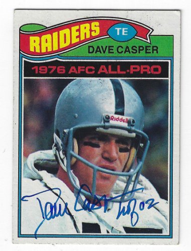 Autographed DAVE CASPER 8X10 Oakland Raiders photo - Main Line