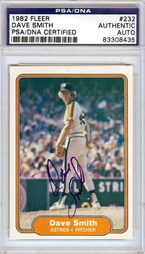 Autographed 1988 Fleer Dave Smith Houston Astros card #457 SGC