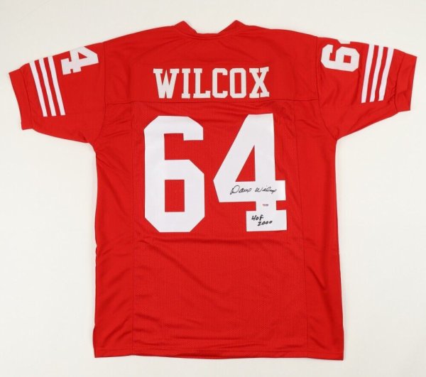 Dave Wilcox Autographed Signed San Francisco 49Ers Jersey Inscribed "HOF 2000" (PSA COA) L.B